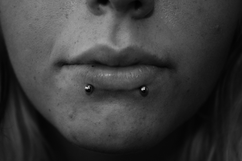 Lip piercing