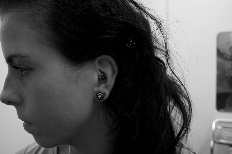 Oral piercing