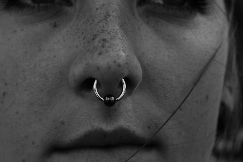 Septum piercing