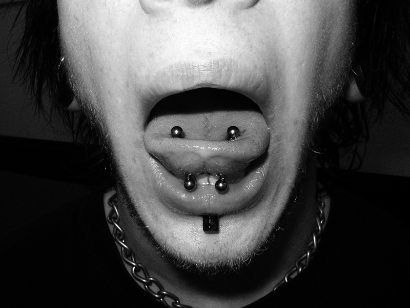 Tongue piercing